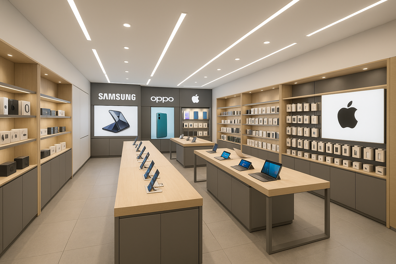 Electronics and Mobile Showroom Interiors