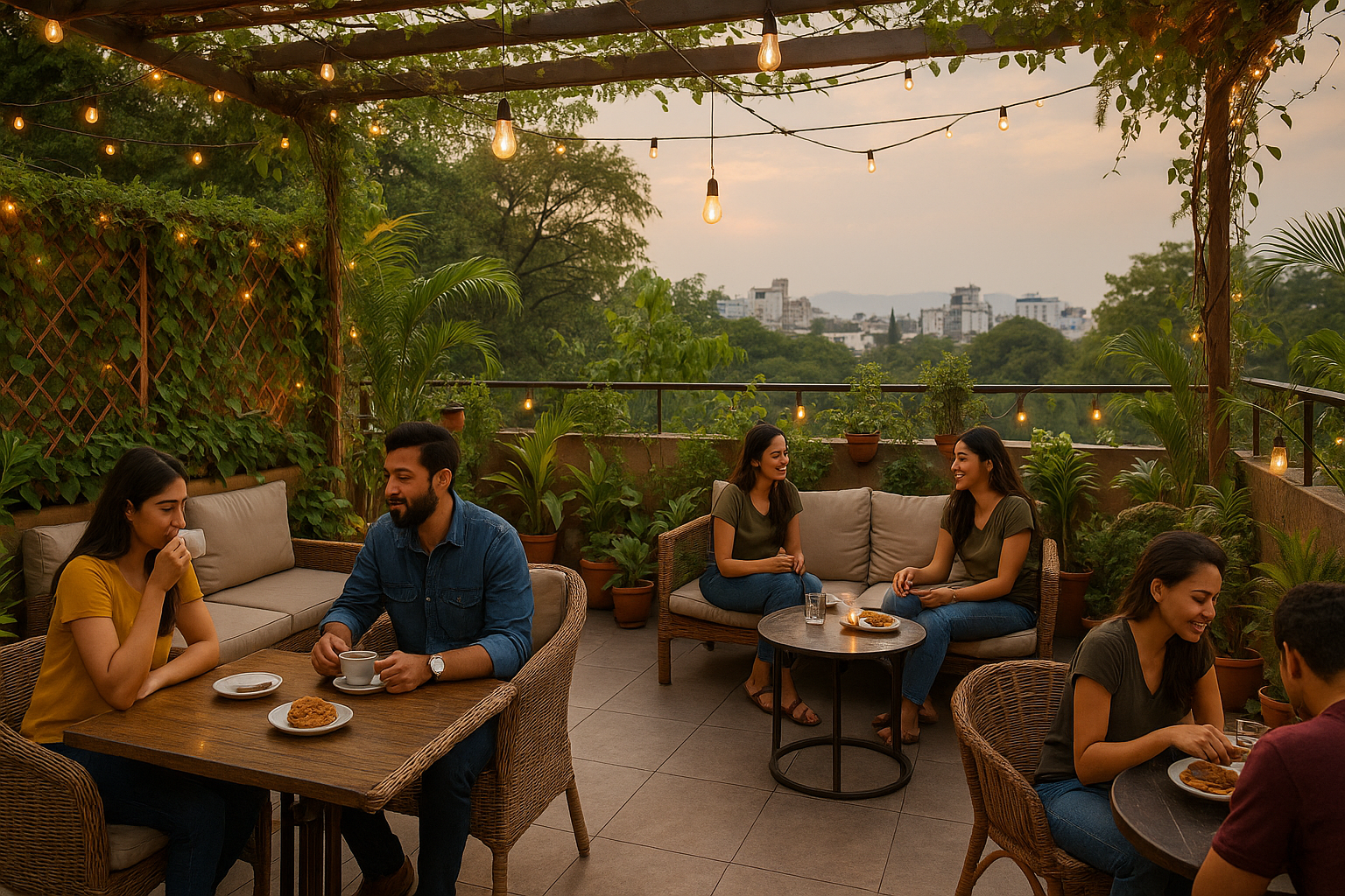 Rooftop & Garden Cafés